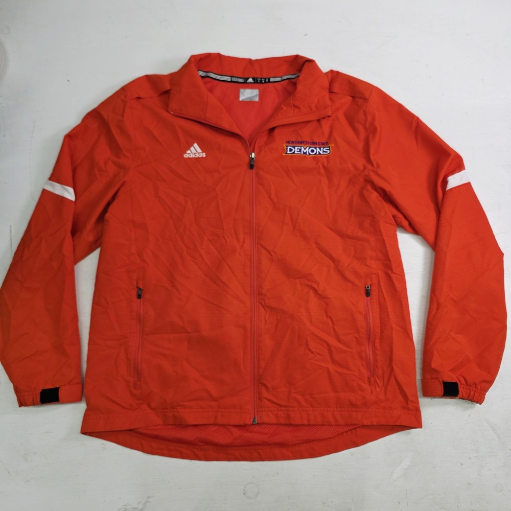 ADIDAS Climalite NCAA Northwestern State Demons Full Zip Windbreaker Jacket Sz L